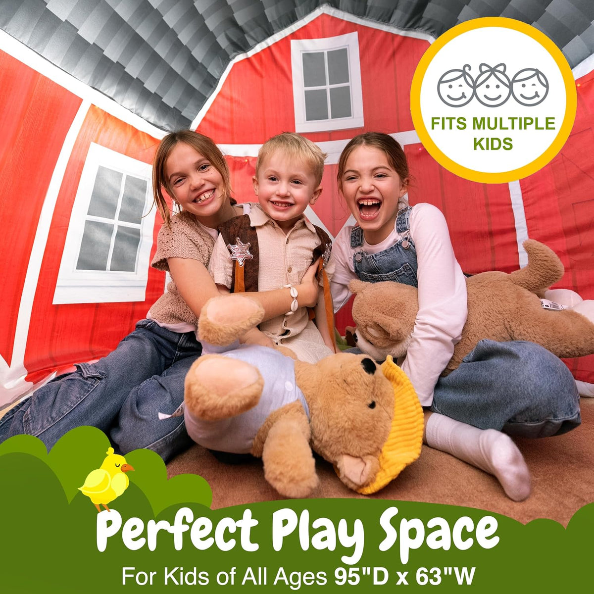 W&O Space Explorer Inflatable Fort with Lights & Sound - Country Barn - image 4