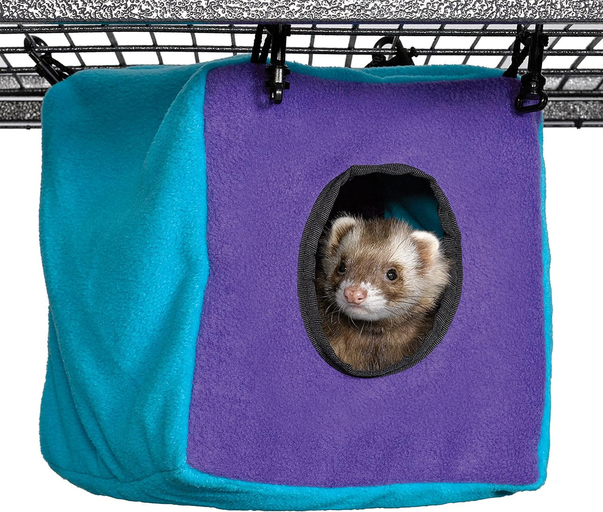 MidWest Homes for Pets Ferret Nation Exit Ramp & Cover for Ferret - 8.5"L x 8.5"W x 9.0"H / Teal and Purple