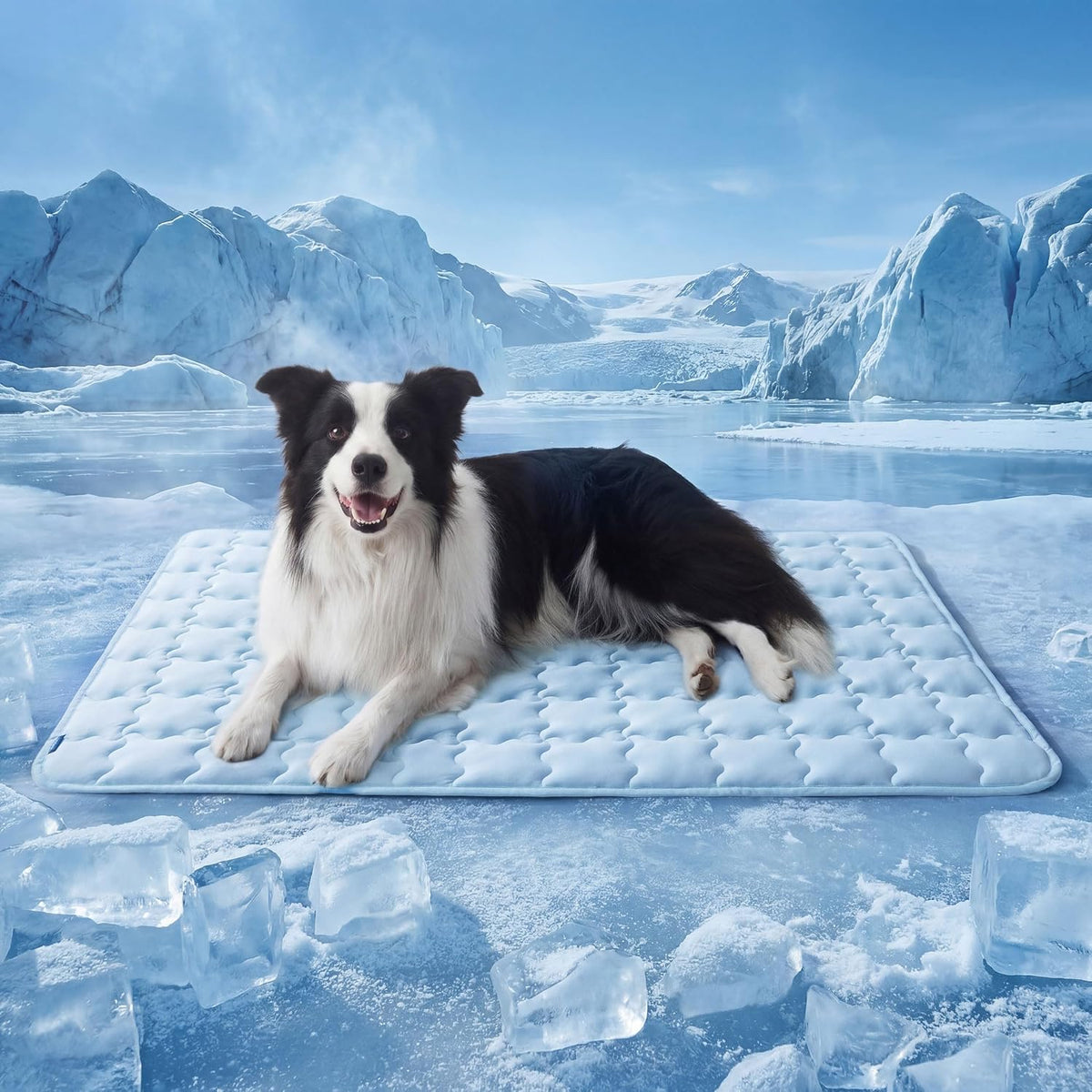 Bedsure ArcticMax Cooling Mat for Large Dogs - Baby Blue / 41"L x 28"W