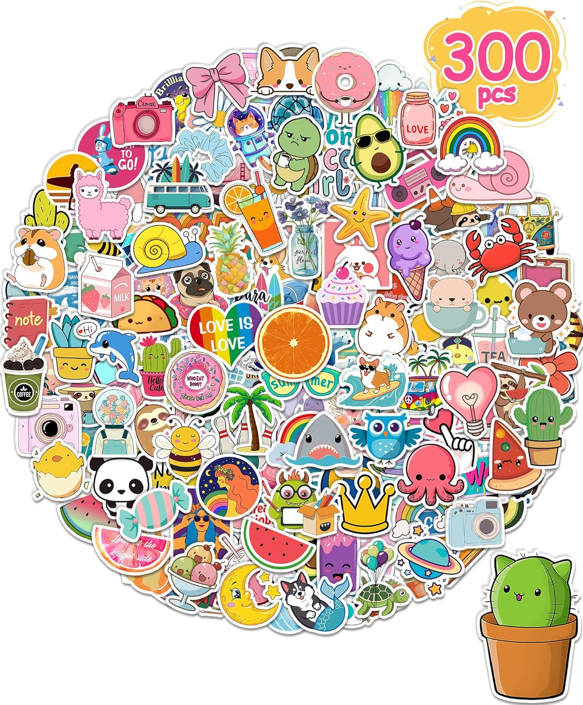 300 PCS Halloween Pumpkin Stickers - cute 300 pcs