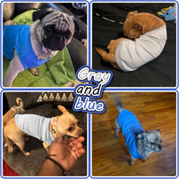 2 Pack Solid Color Dog Shirts, Lightweight, Quick Dry - Gray,Blue / XL (20'' Chest) - image 3