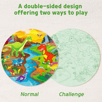 SYNARRY Unicorn Princess Mermaid Fairy Floor Puzzles for Kids Ages 3-5 – Fun for Kids & Family - Dinosaur - image 2