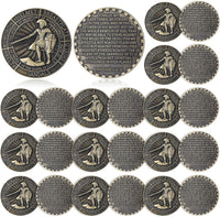 Nosiny 40 Christian challenge coins in gold zinc alloy with double sided print - view 8