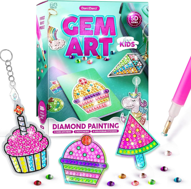 Dan&Darci Diamond Art Kit for Kids, Gem Painting