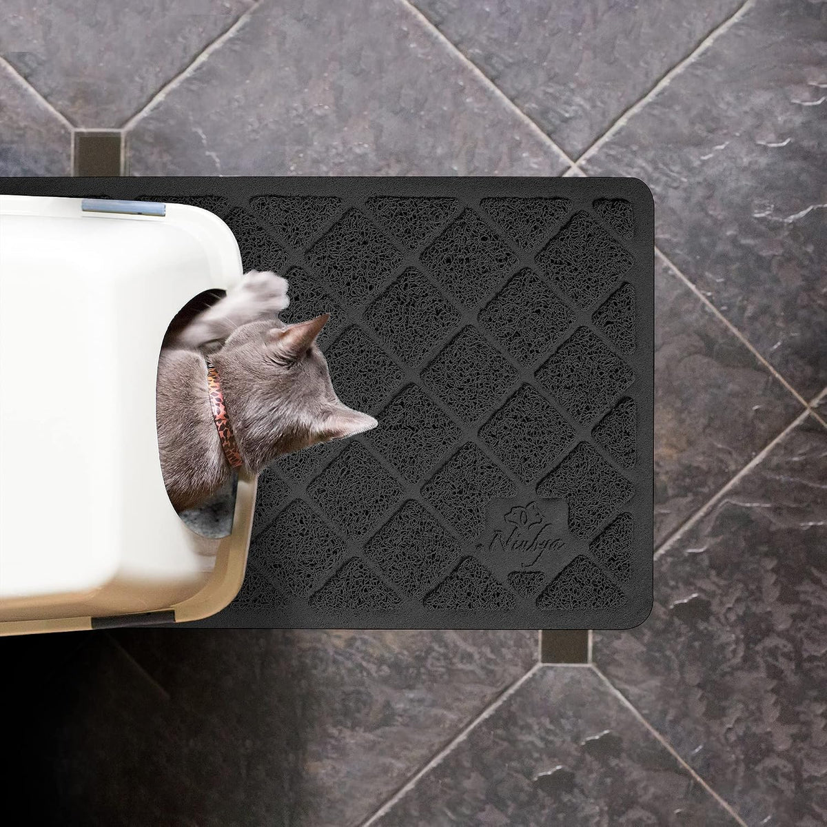 Niubya Premium Cat Litter Mat - Black / 1 Count (Pack of 1) / 23" x 14" - image 2