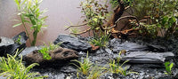 Natural Slate Stone 3 to 5 Inches - USA Sourced and Packaged for Aquascaping Aquariums, Terrariums, Paludariums, Reptiles, Wargaming, Model Railroads, Miniature Gardens, Mosaic Art (12lbs)