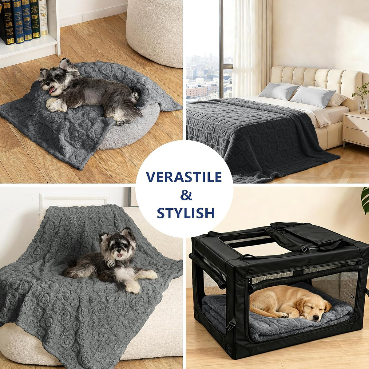 Pet Blanket for Dogs Cats - Grey / 40x50" - image 2