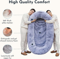 Plufl, The Original Human Dog Bed for Adults, Kids, and Pets. As Seen on Shark Tank. Comfy Plush Large Bean Bag with Memory Foam, Machine Washable, and Durable. Perfect nap and Floor Bed - Beige