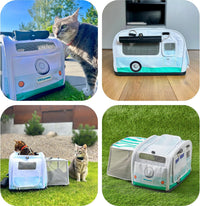 Soft-Sided Airline Approved Cat Carrier with Expandable Hideaway - Baby Blue Roamer - image 3