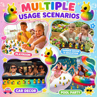 Sotiff mini alien rubber ducks, 25 green ducks with funny faces - view 24