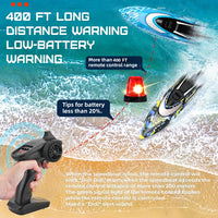 BEZGAR TX2P1,2 Packs 30 KPH RC Boats with Suitcase for Kids – Fun for Kids & Family - Blue - image 4