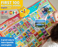 English & Spanish Alphabet Poster - First 100 Words - image 2