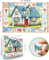 Blueforest Puzzles for Adults 500 Pieces - Quilted Cottage / 23" X 15" - image 2