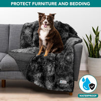 PetAmi Waterproof Dog Blanket for Couch Protector Pet Throw - Tie-dye Black / Medium (29x40) - image 2