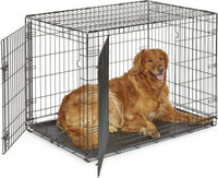 New World by Midwest 42-Inch Single Door Crate, for Large Breeds - Double Door - Black / Large (42"L)