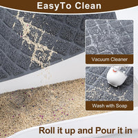 Cat Litter Box Mat, Trapping Mat Premium Durable PVC Pad - Grey / 24*35in Grey - image 4