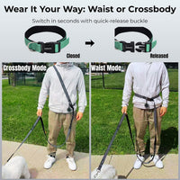 Hands Free Dog Leash, Waist & Crossbody 2-in-1 for Jogging & Hiking – Essentials for Dogs - Spring Green / Medium (6–8FT) - image 2