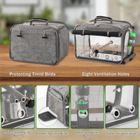 Bird Carrier Airline Approved - Grey - image 4