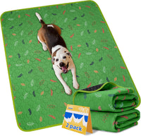 Washable Pee Pads for Dogs - Leaves - Green / 48x48 Inch (Pack of 2)