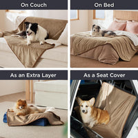 Bedsure Waterproof Dog Blankets for Small Dogs Soft Cat Blanket Warm - Twin(60x80") / Camel - image 2