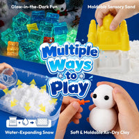 JOVA Klever Kits Construction Sensory Bin for kids Glow - Snow - image 3