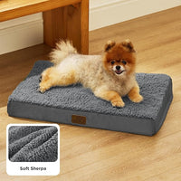 Bedsure Dog Bed for Small Dogs - Orthopedic Flat Puppy Beds with Removable Washable Cover, Egg Crate Foam Pet Mat, Suitable for Pet Up to 20 lbs