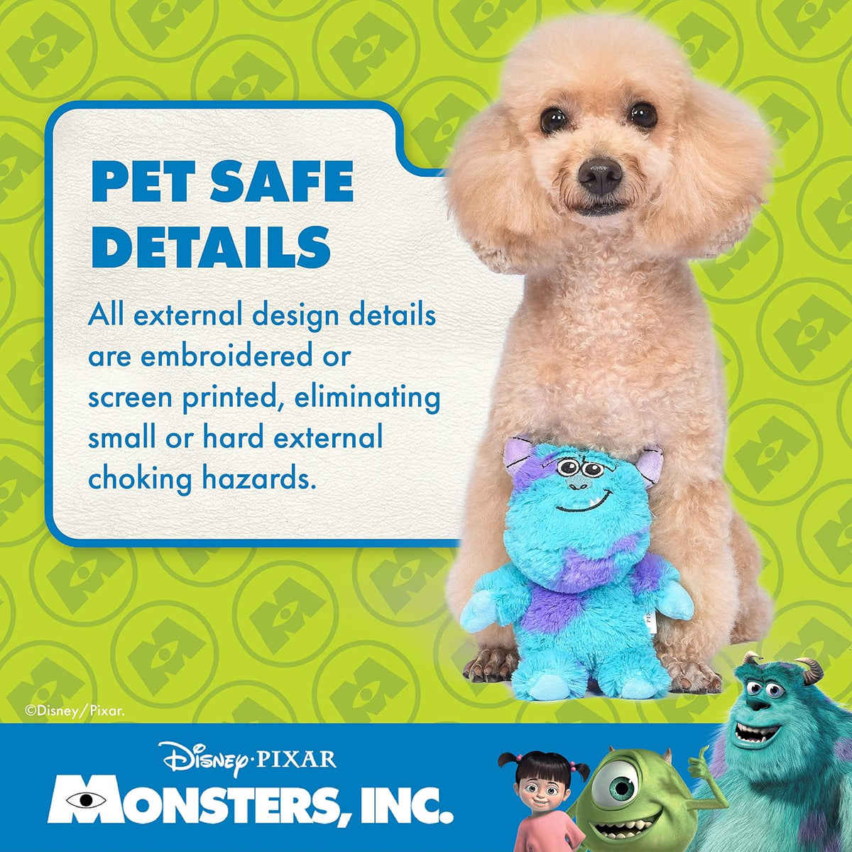 Disney for Pets Pixar Monsters Inc Sulley Plush Dog Toy - Sulley Plush / 9 Inch - image 4