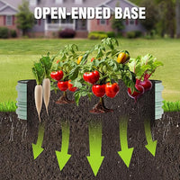 WORKPRO 4x2x1ft Galvanized Raised Garden Bed Set, Rust & Corrosion Protection, Easy Assembly, Safe Edge, Ideal for Vegetables & Flowers, Green