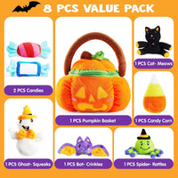 JOYIN baby pumpkin Halloween playset with play pieces and a pumpkin basket - view 4