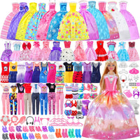 135 Pcs Doll Clothes and Accessories with Doll - MT027A