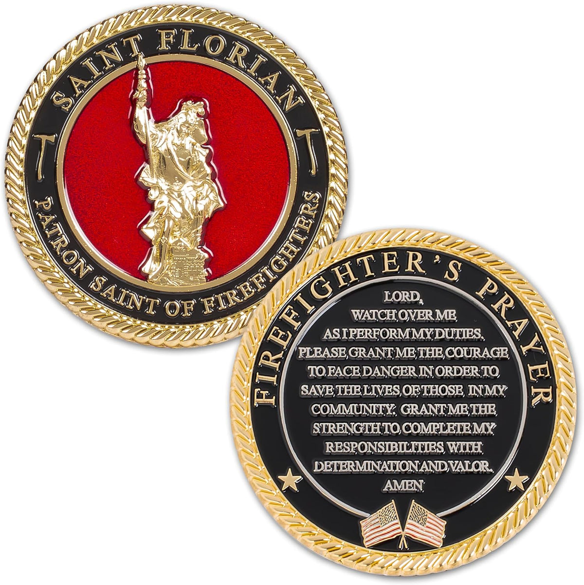 Military Gift Shop Air Force Armed Forces Prayer Coin - St-florian