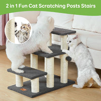 Dog Stairs & Cat Scratching Post Pet Steps for High Beds Couch – Essentials for Cats - 3-Steps - image 2