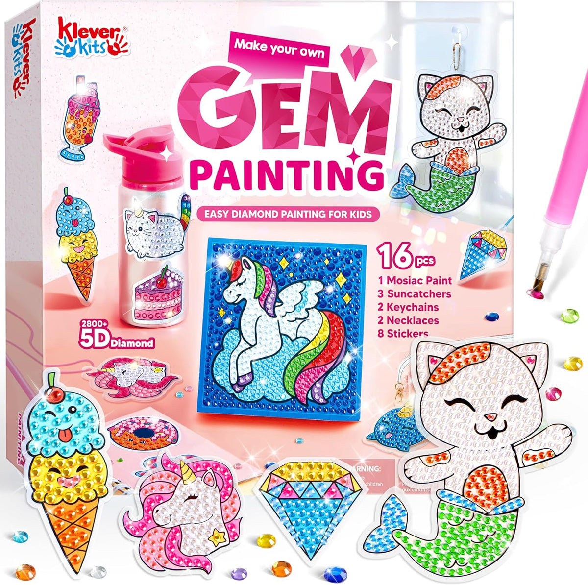 Klever Kits 16 Projects Gem Painting - Fantasy