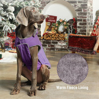 Warm Fleece Dog Hoodie for Small Dogs, Winter Puppy Coats - Purple / Small - image 3