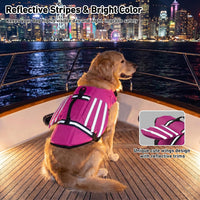 Dog Life Jacket, Cute Wings Adjustable Dog Life Vest with Chin Float and Handle for Swimming - Pink / M (Chest Girth 16.1"-24.8") - image 4