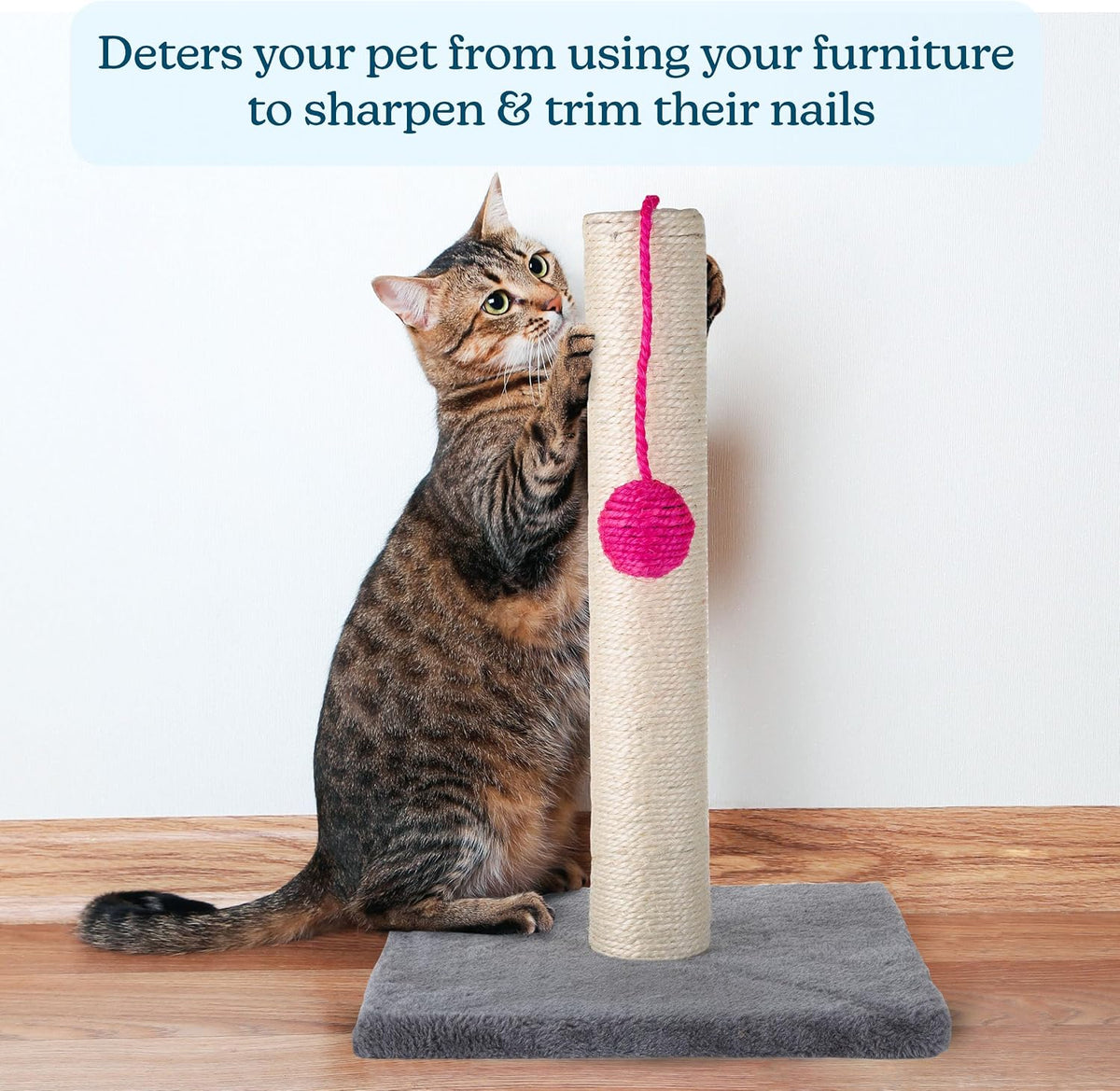 PETMAKER Cat Scratching Post - Gray - image 4