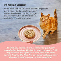 Applaws Vitality Wet Cat Food Paté, Natural Canned Cat Food, Wet Food for Cats with Added Vitamins and Minerals, Grain Free, Carrageenan Free, Tuna Fillet and Salmon Recipe (24 Count, 2.47 oz Cans)