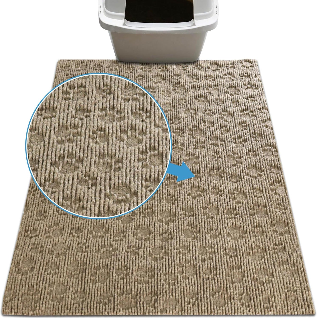 Drymate Cat Litter Box Mat, Litter Trapping Mat - Tan / 28x34 Inch (Pack of 1)
