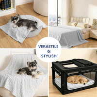 Pet Blanket for Dogs Cats - Light Grey / 50x60" - image 4