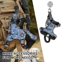 NESTROAD Dog Harness for Medium Sized Dog - Checkered Blue / Small - image 3