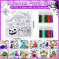 MUOUAKATE Christian Halloween crafts for kids, 24 blank coloring puzzle sets - view 38