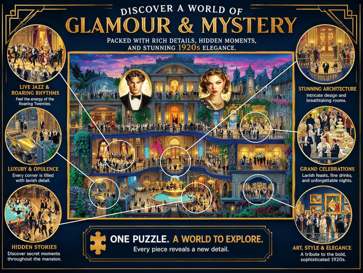 Christmas Advent Puzzle 1000 Piece Countdown 2026 – Fun for Kids & Family - Ghosts of Gatsby - image 2