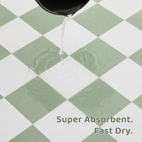 Checkered Dog Feeding Mat - 24"L x 16"W / Sage - image 4