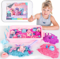 Kipipol Unicorn Sensory Bin for Toddlers 3-4 - Unicorn Sand Kit