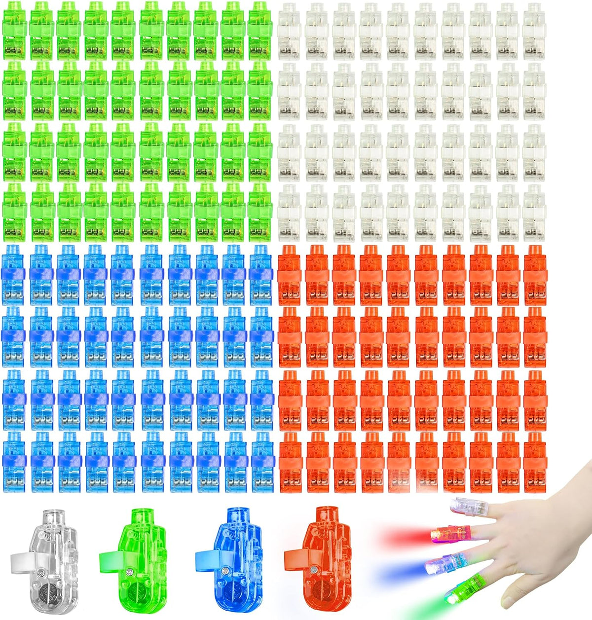 Novelty Place LED Party Finger Lights - pack of 160 / Multicolor