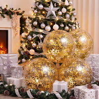 Civaner 10 Pcs Inflatable Glitter Beach Balls 16 Inch - Gold / Sequins - image 3