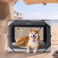 Lesure Portable Soft Collapsible Dog Crate for Large Dogs - Charcoal Grey / 30.0"L x 21.0"W x 21.0"H