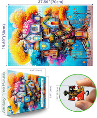 Blueforest Puzzles for Adults 500 Pieces - Fantastical Treehouse Escape / 27.5" x 19.7" - image 2