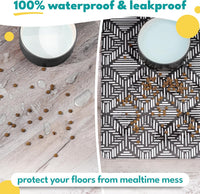 Dog Mat for Food and Water, Cat Feeding Mat - 16.5"L x 26"W / Boho Bliss - image 2