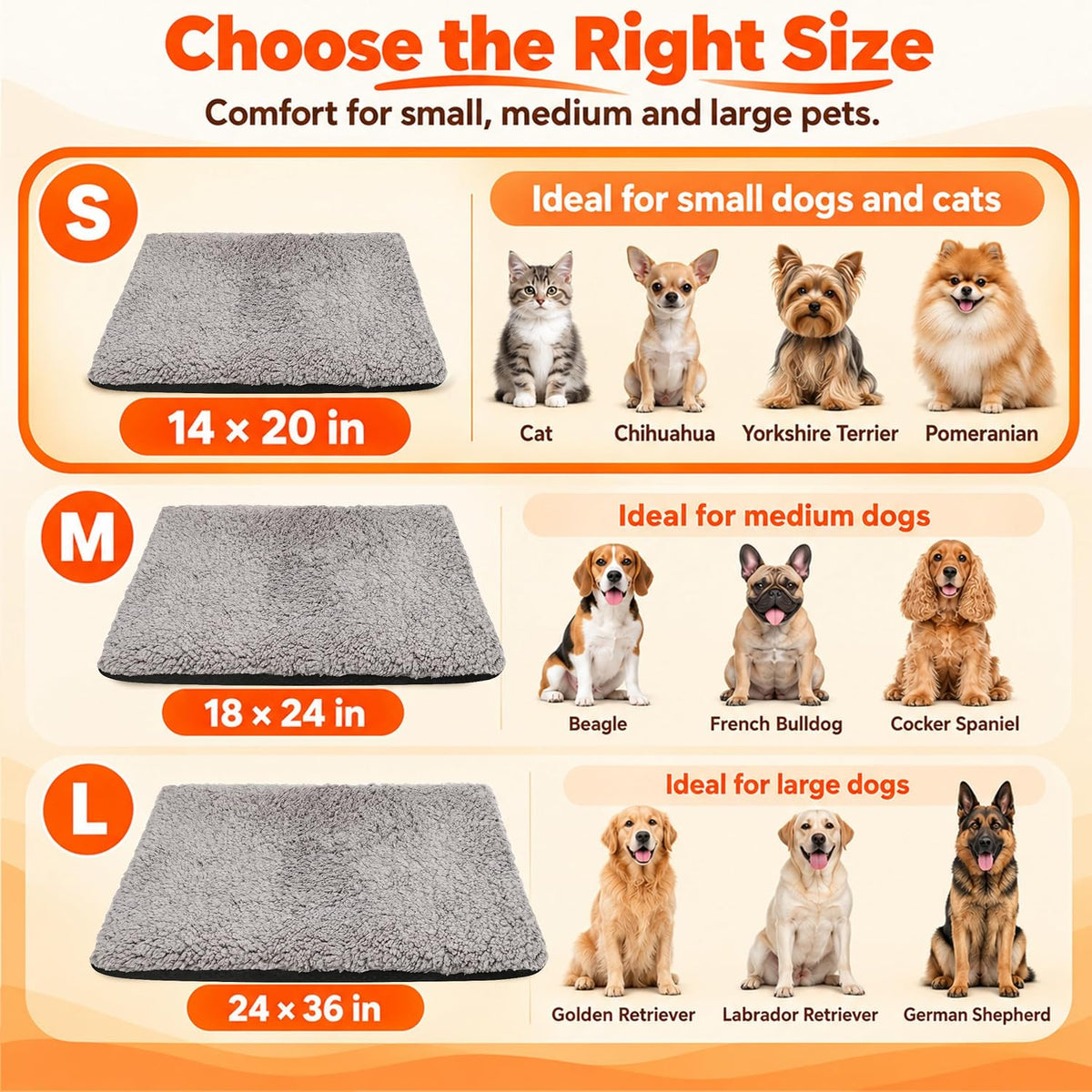 PatiencET Self Warming Cat Bed for Indoor Cats 18'' x 24'' - Gray / 14*20 - image 3